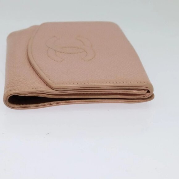 CHANEL Bifold Wallet Grained Calf Skin Pink CC - Picture 4 of 16